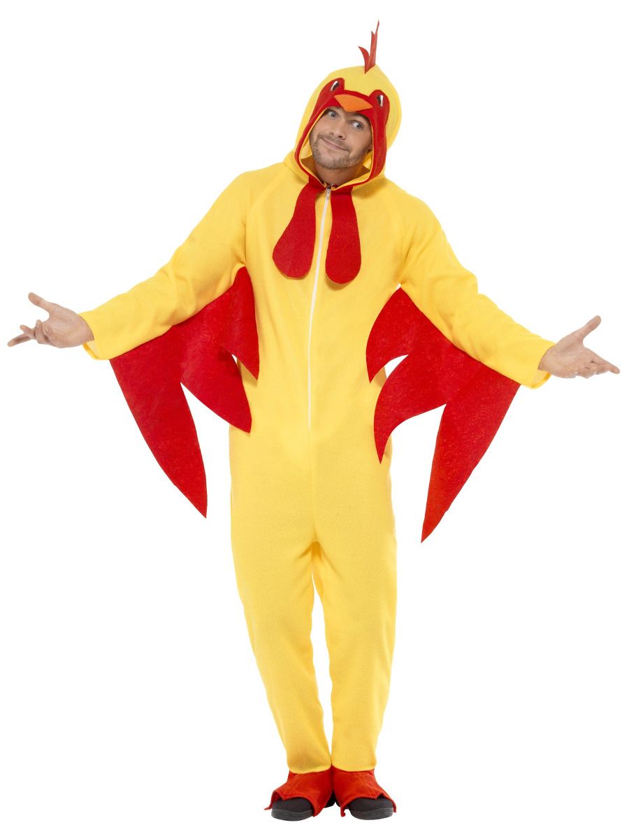 Wolf costume, hooded jumpsuit (L)