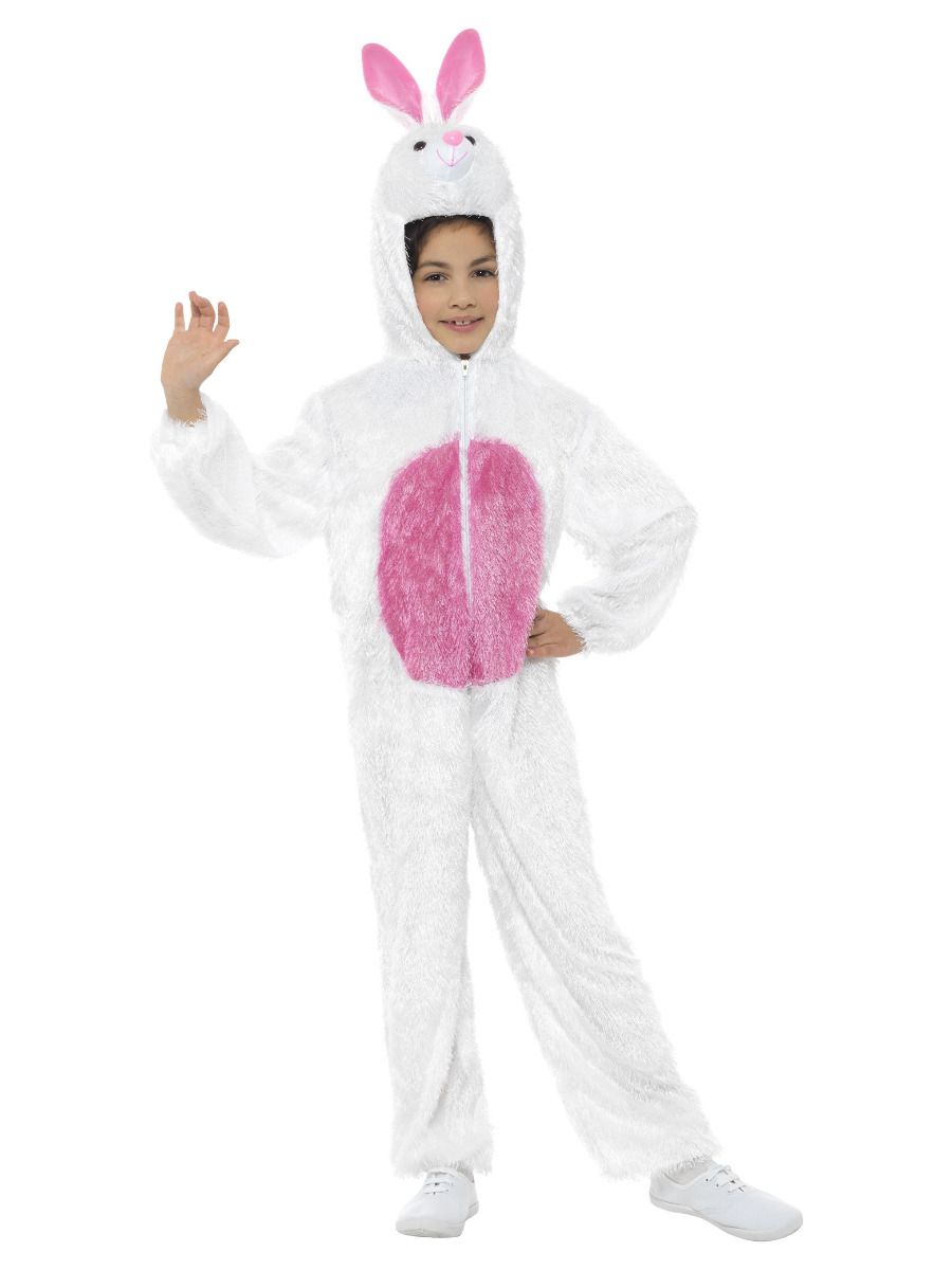 Jänku kostüüm, kapuutsiga jumpsuit, lastele (M, 130-143 cm, 7-9 a.)