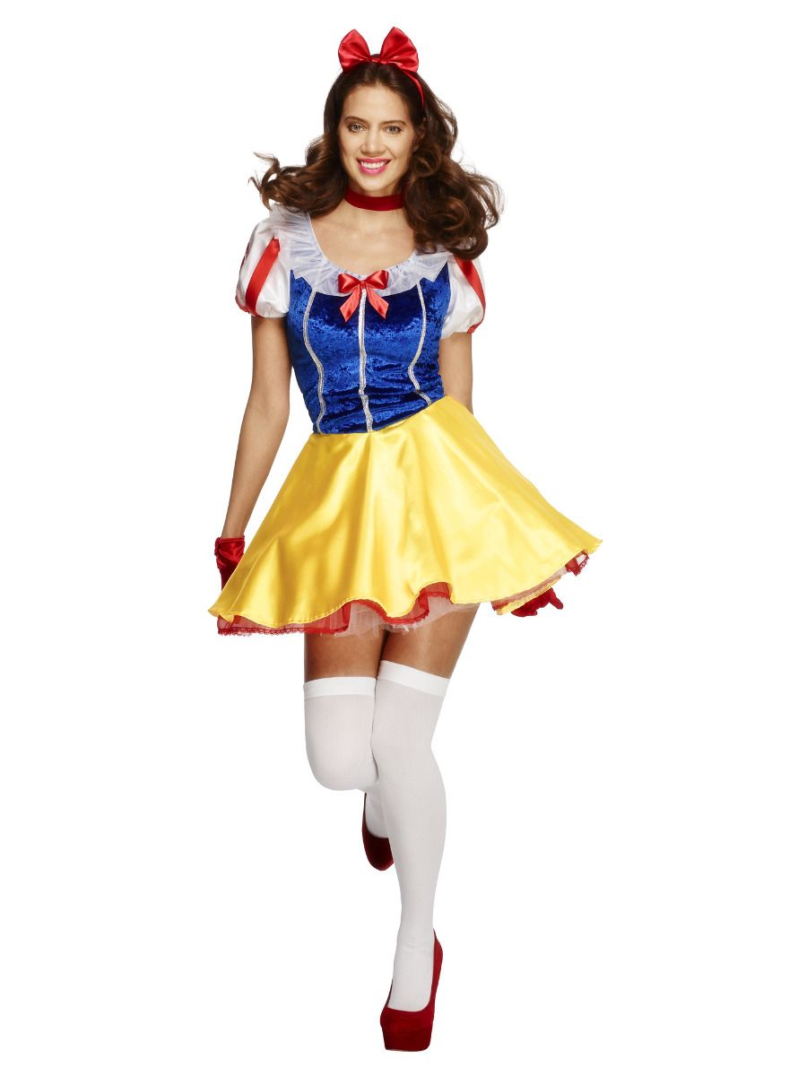 Snow white costume, dress, petticoat, headband and choker (S)