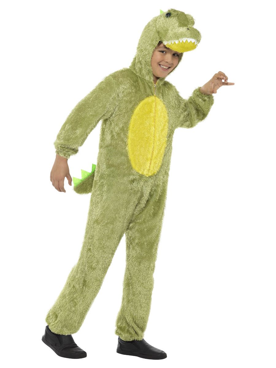 Crocodile costume, hooded jumpsuit, for children (M, 130-143 cm, 7-9 years)