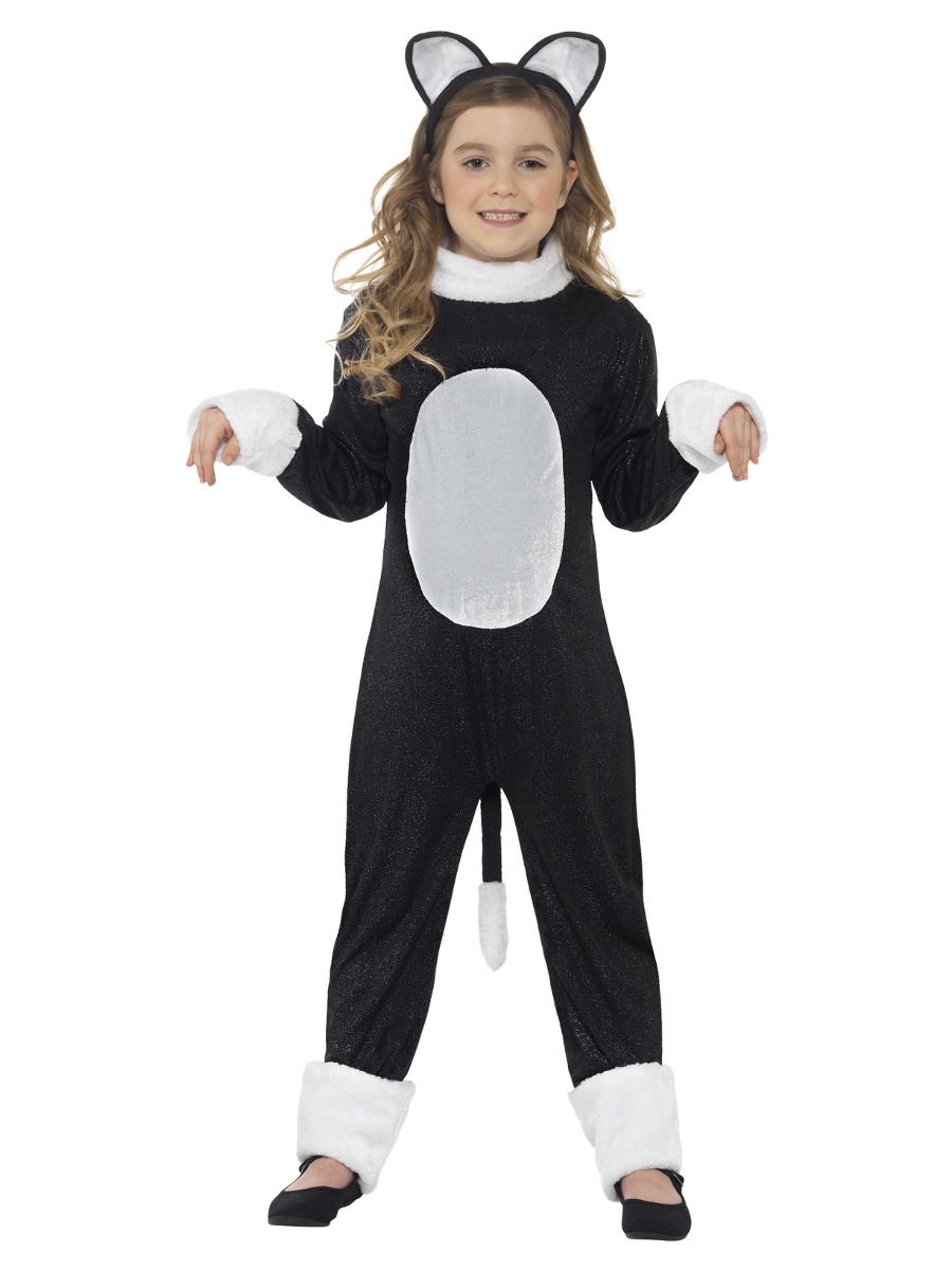 Cat costume, hooded jumpsuit, for children (L)