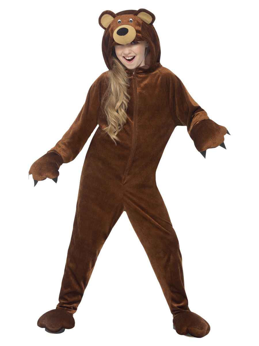 Bear costume, hooded jumpsuit, for children (S)