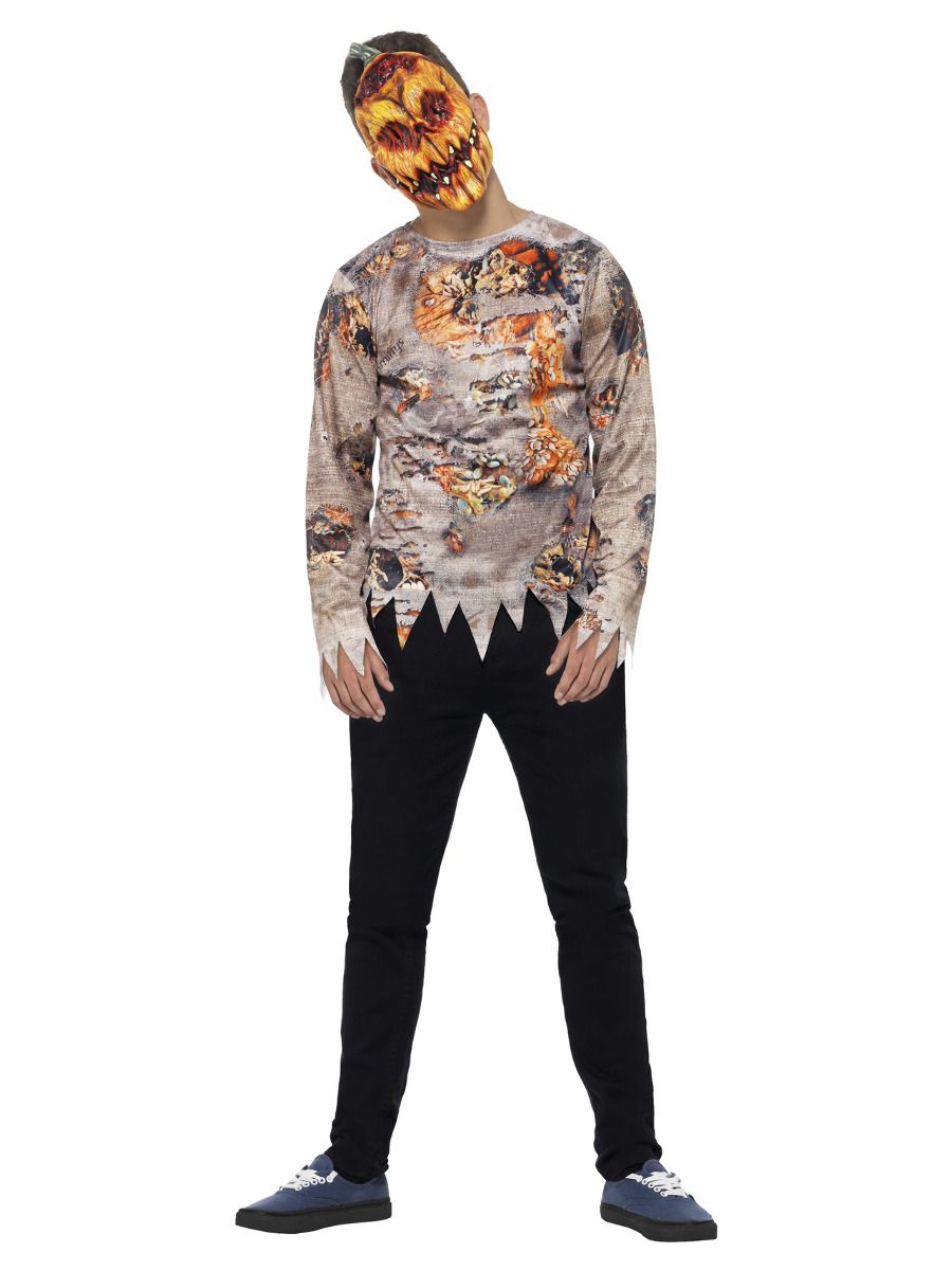 Mürgitatud kõrvitsa kostüüm, t-särk ja mask (XS)