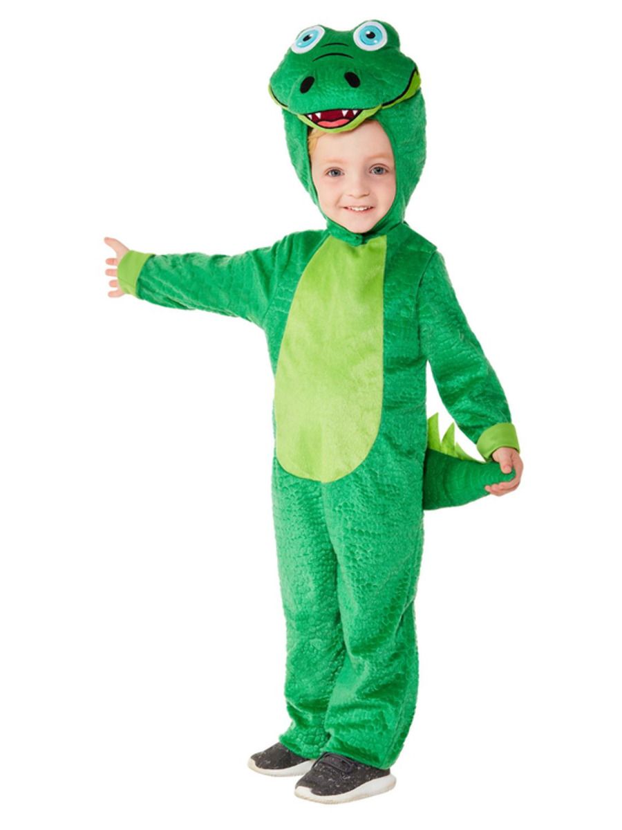 Crocodile costume, hooded jumpsuit, for children (T2)