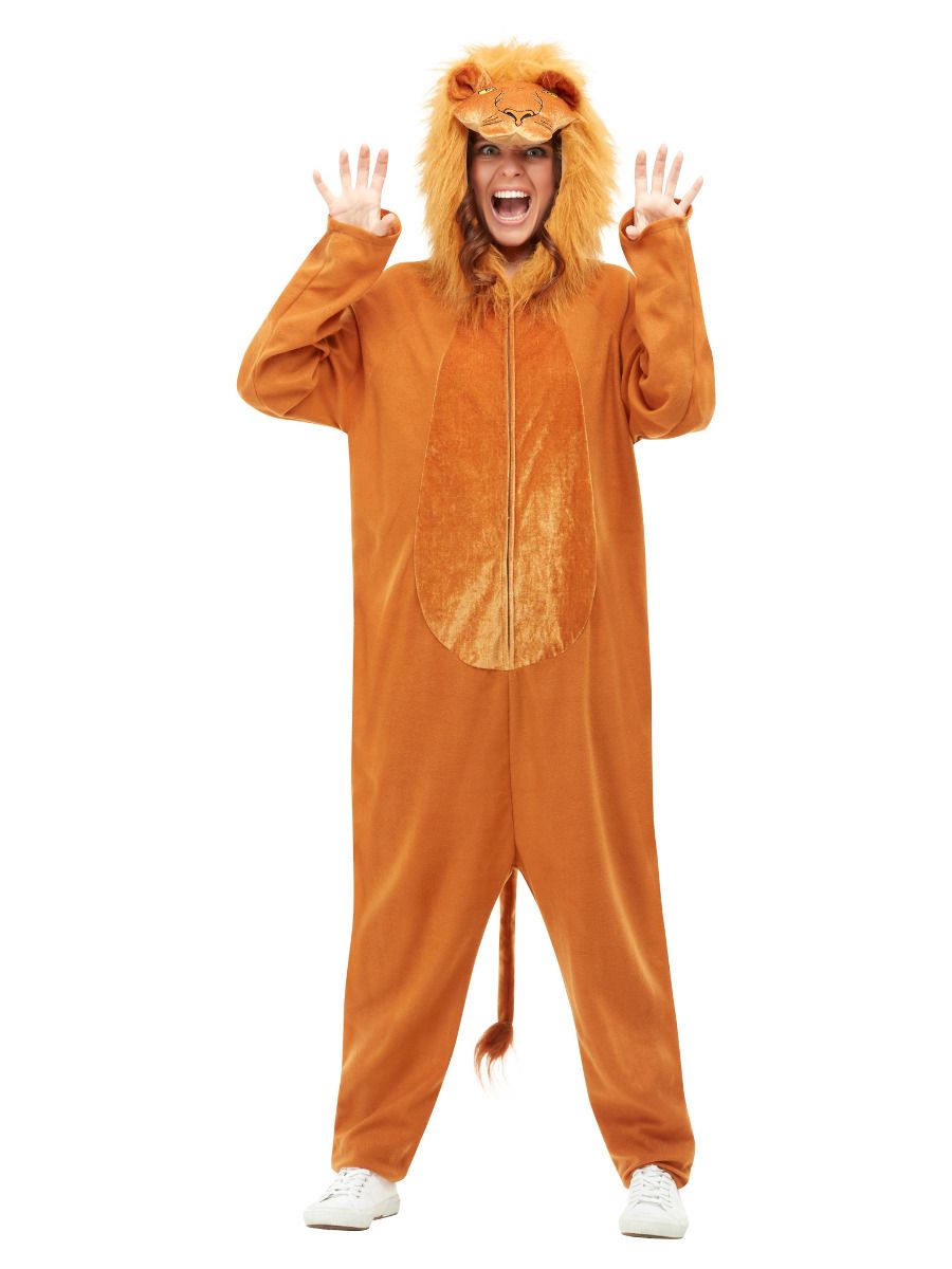 Lõvi kostüüm, kapuutsiga jumpsuit (M)