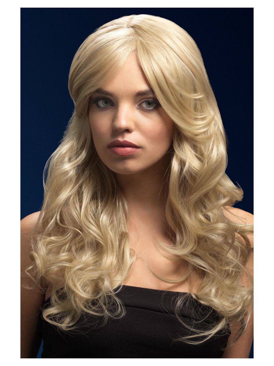 Tume blond parukas (Nicole), laineline, pikk, 66cm