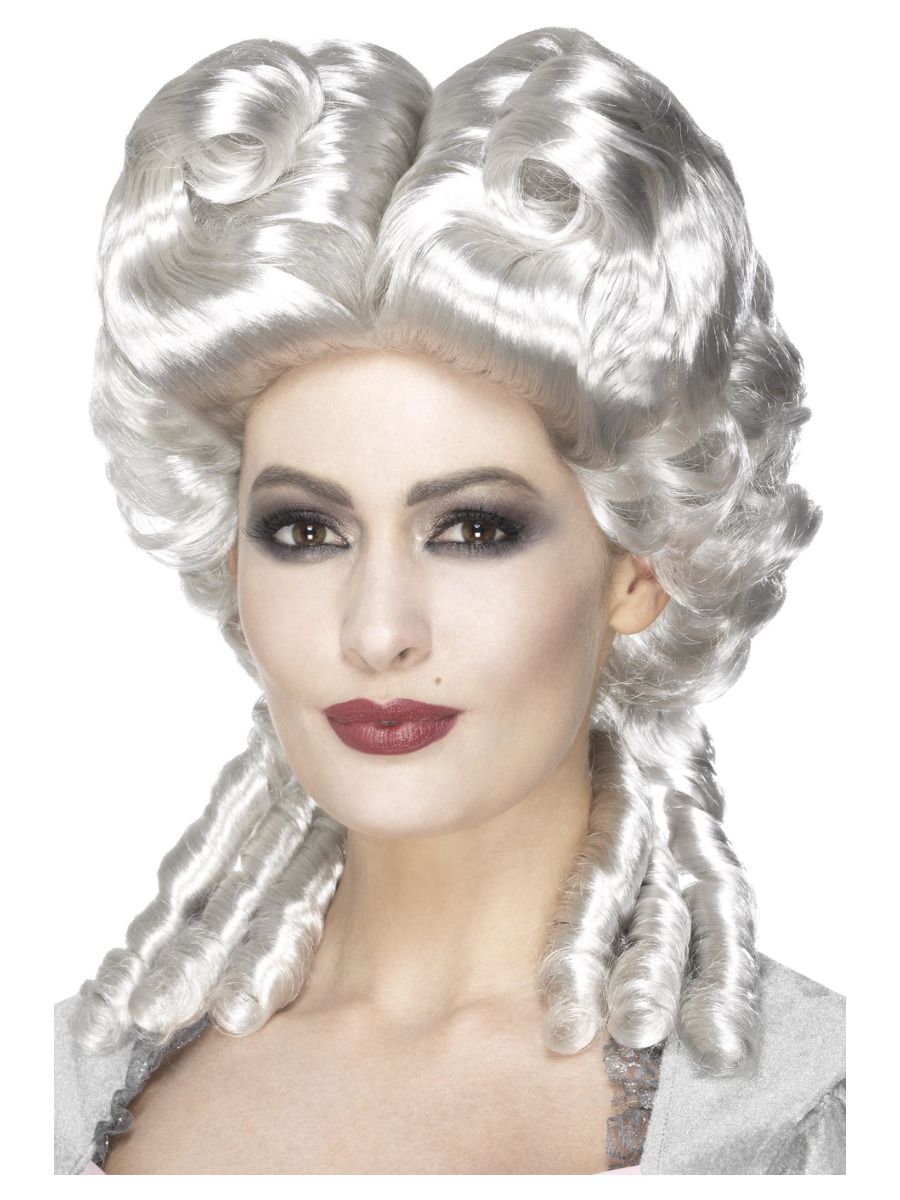 Marie Antoinette parukas, valge