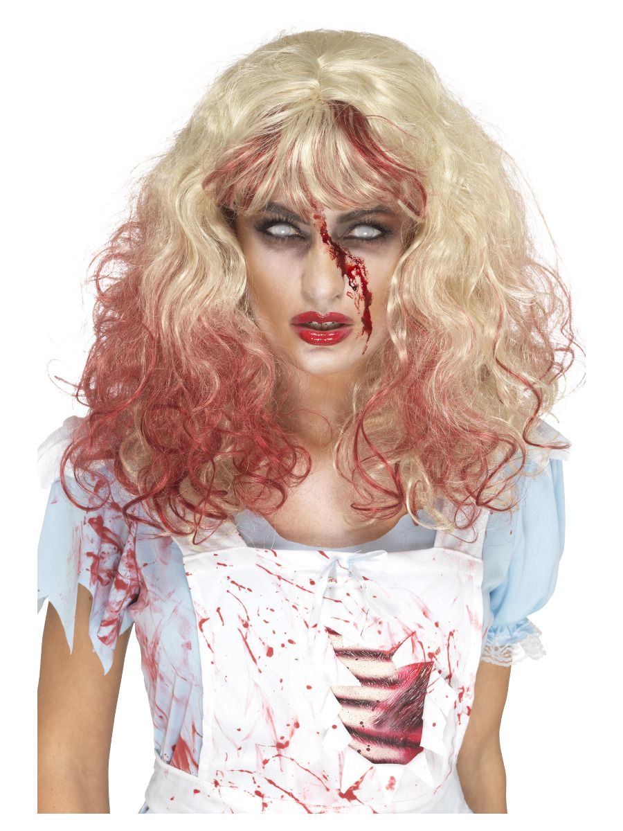 Zombie parukas, verega, pikk, lokkidega, blond