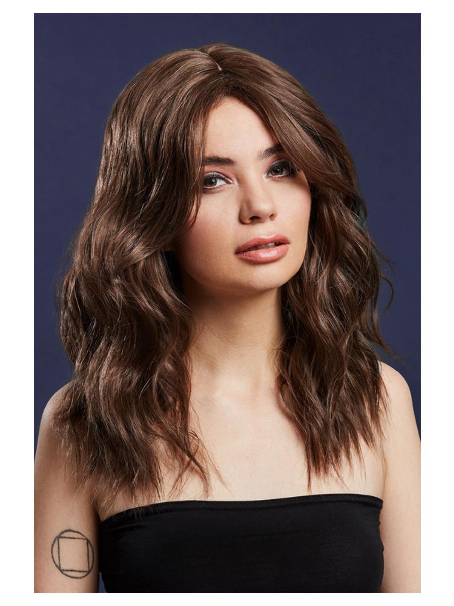 Brown wig (Ashley), waves, 48cm