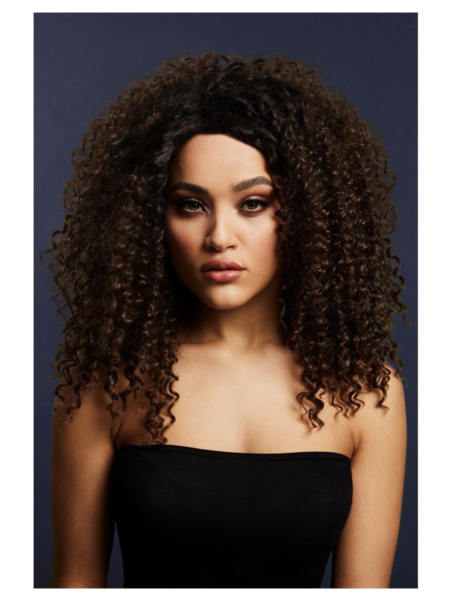 Afro parukas (Lizzo), väikesed lokid, tumepruun, 40cm