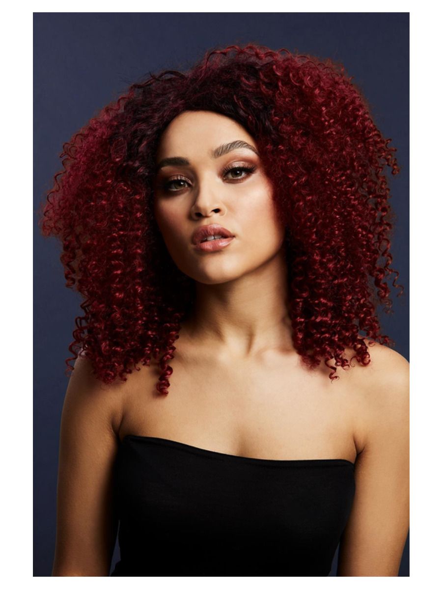 Afro parukas (Lizzo), väikesed lokid, ploomivärvi, 40cm
