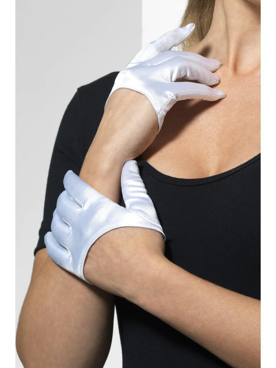 Gloves, very short, white