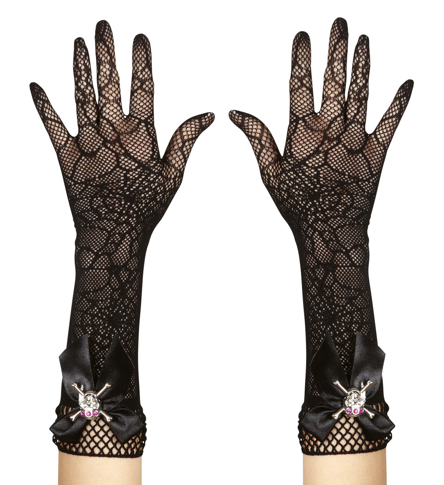 Gloves, mesh, black