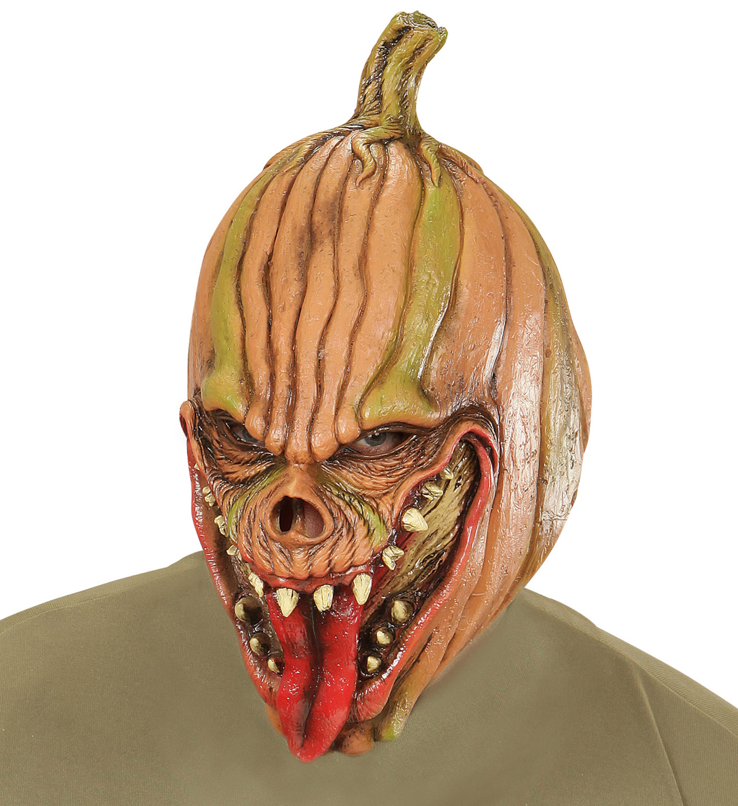 Evil pumpkin, latex mask
