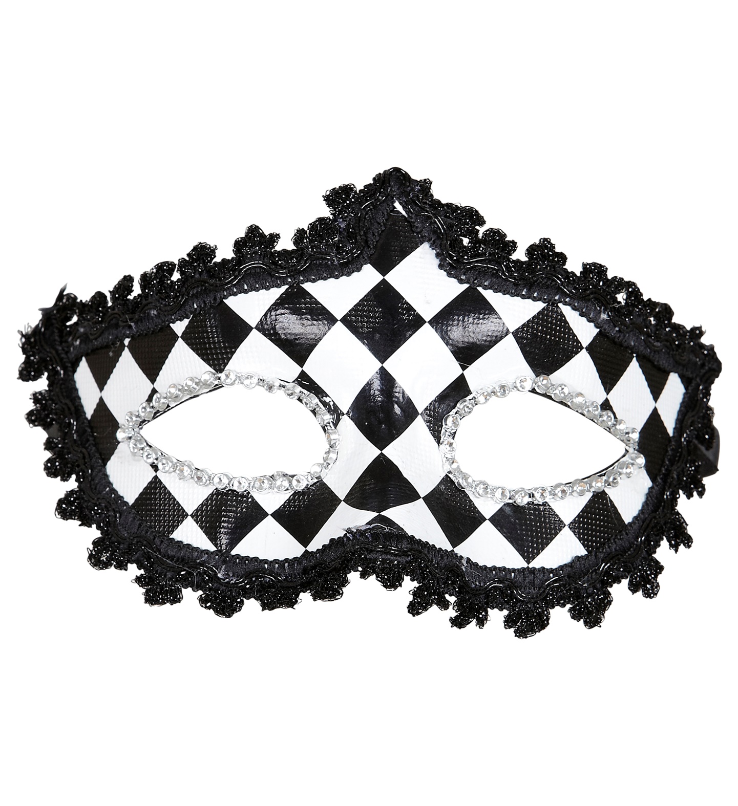 Eye mask, black and white squares