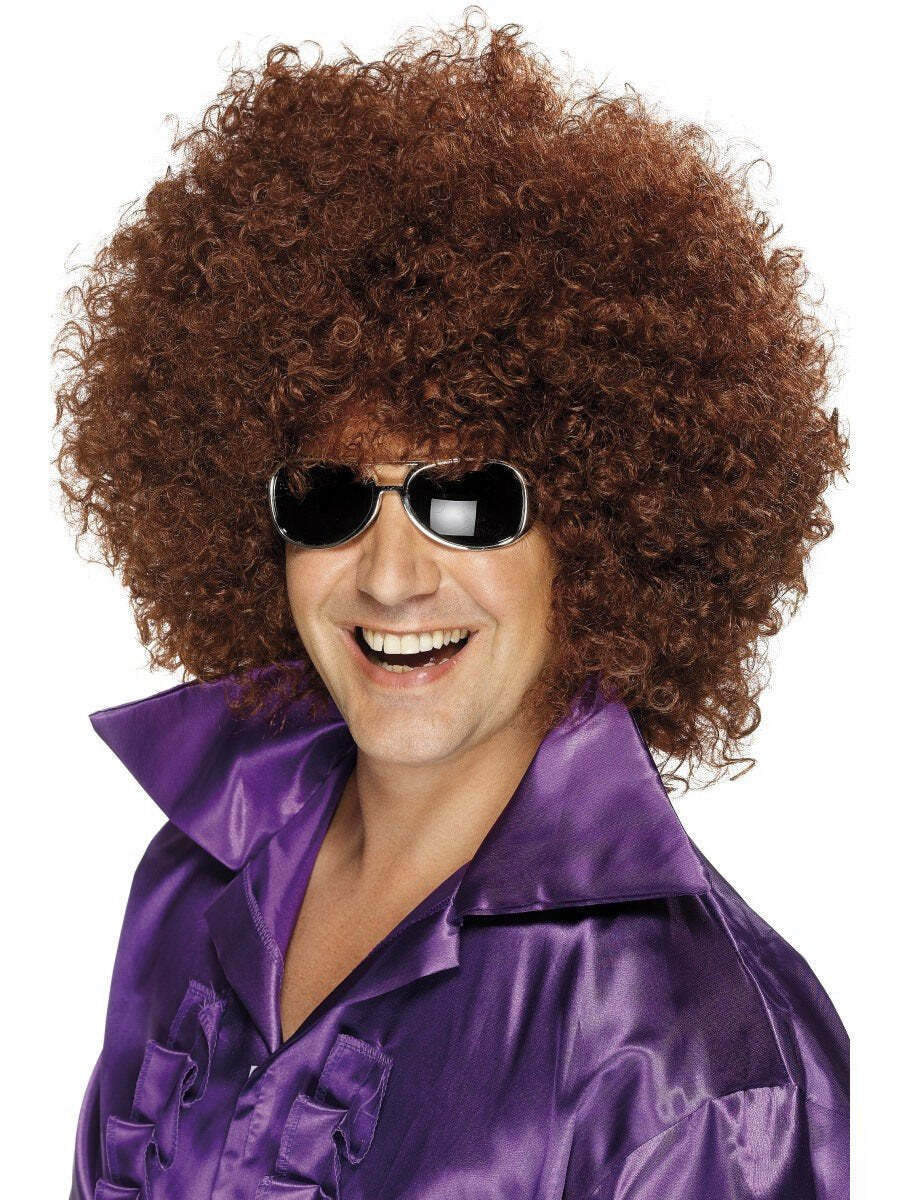 Afro parukas, mega suur, pruun