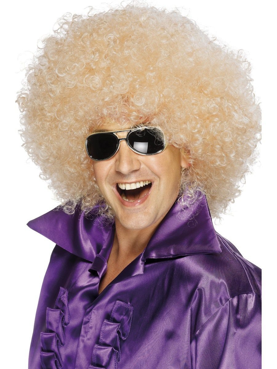 Afro parukas, mega suur, blond
