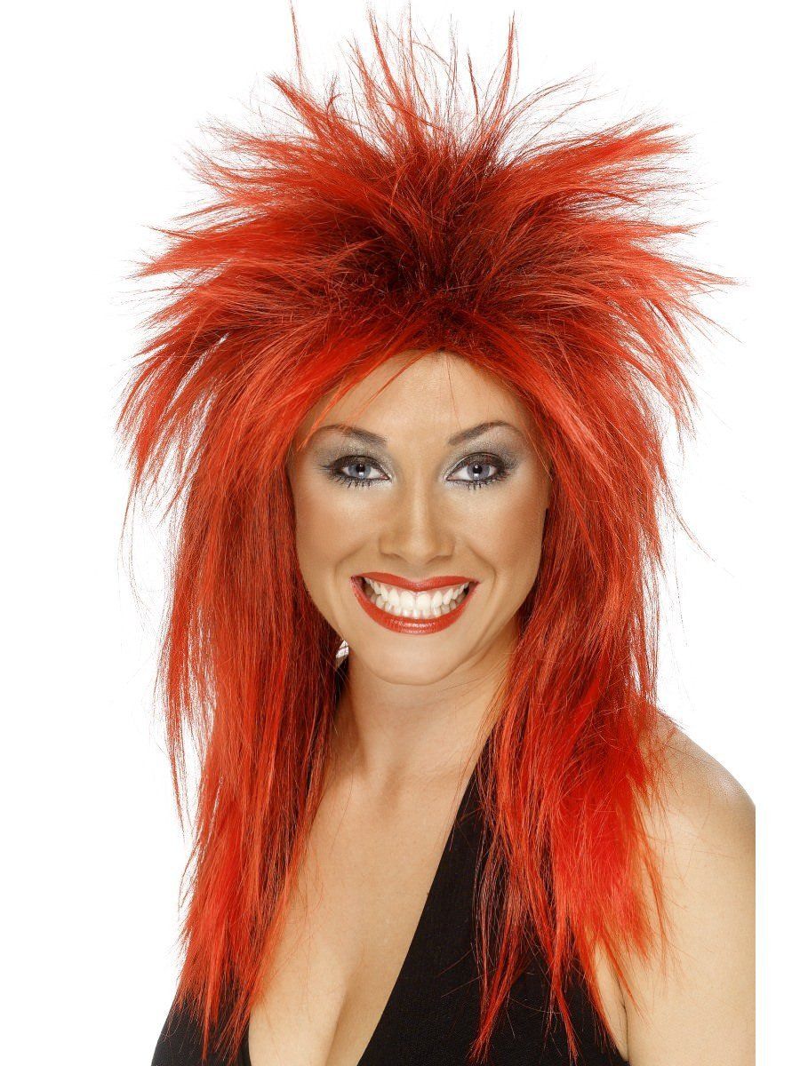 Rock diva parukas, punane