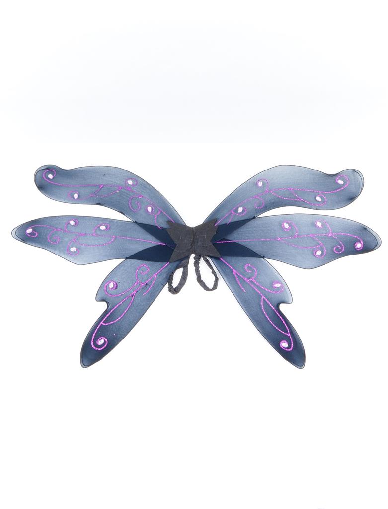 Wings, black, 108cm