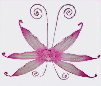 Fairy wings, pink, 68x55cm