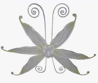 Fairy wings, yellow, 68x55cm