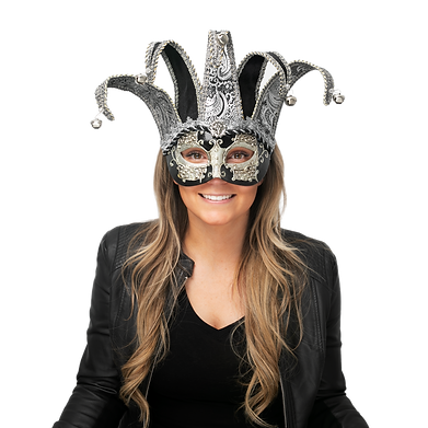 Venetian eye-mask, silver
