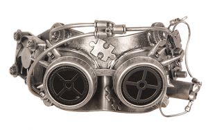 Steampunk eye-mask, silver