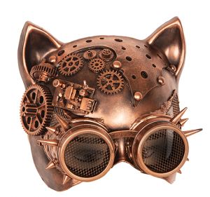 Steampunk mask kass, pronks