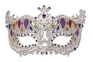 Venetian eye-mask, white 