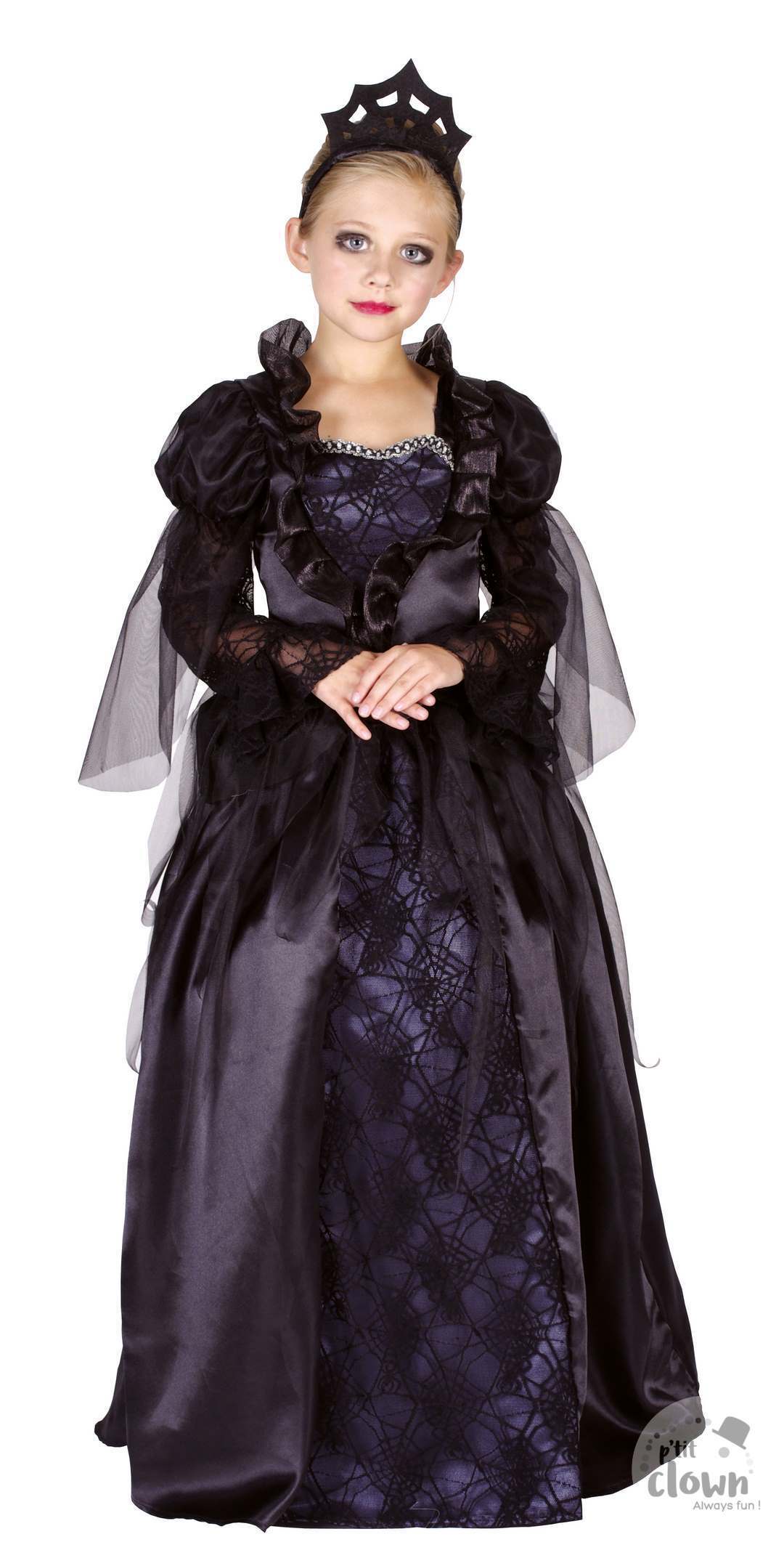 Black queen, costume for girl, 5-6y