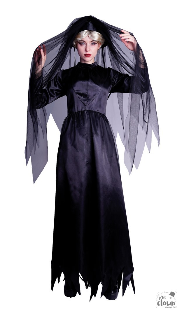 Black bride, costume for women, L-XL