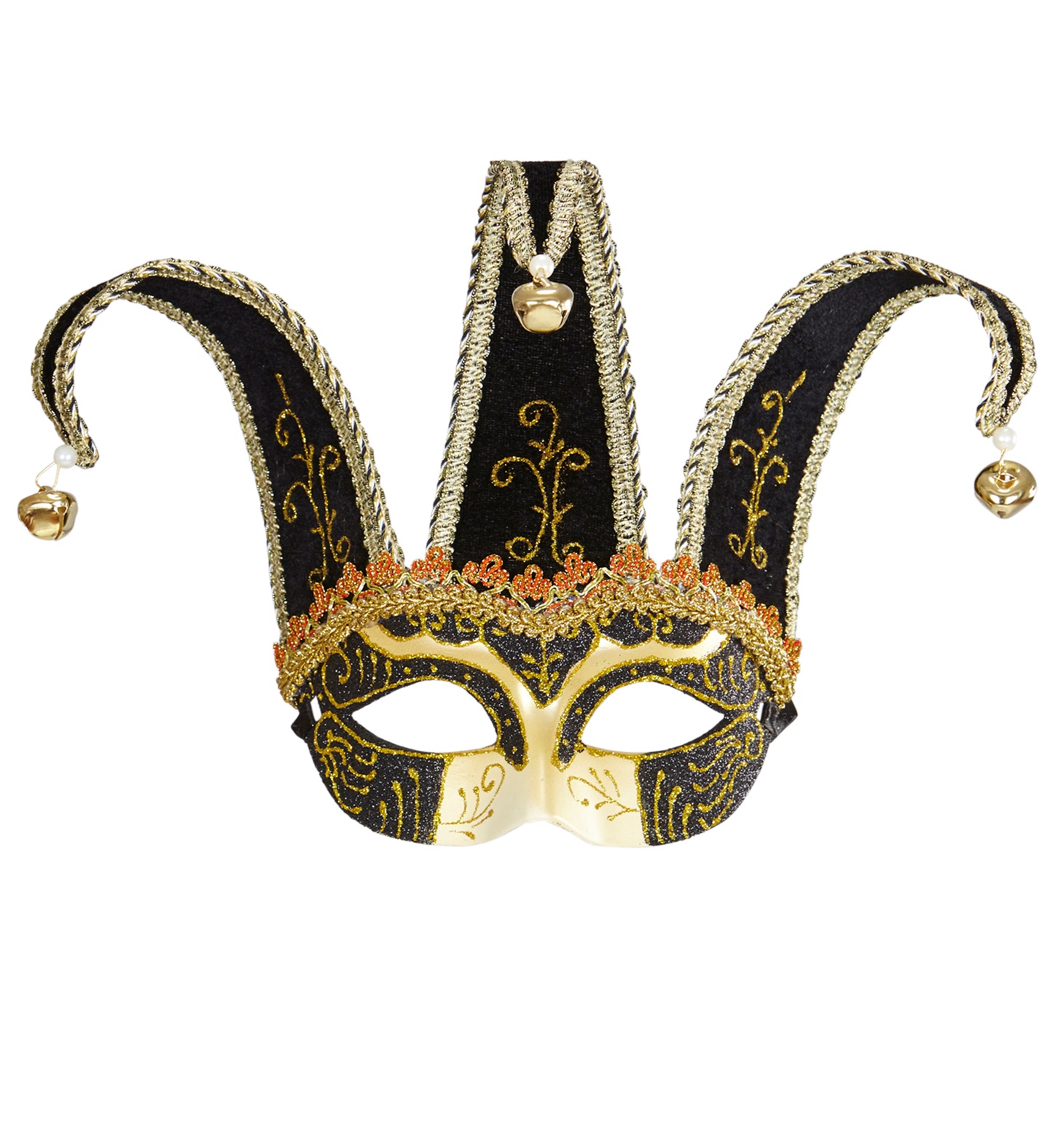Maskeraadi mask, kellukestega