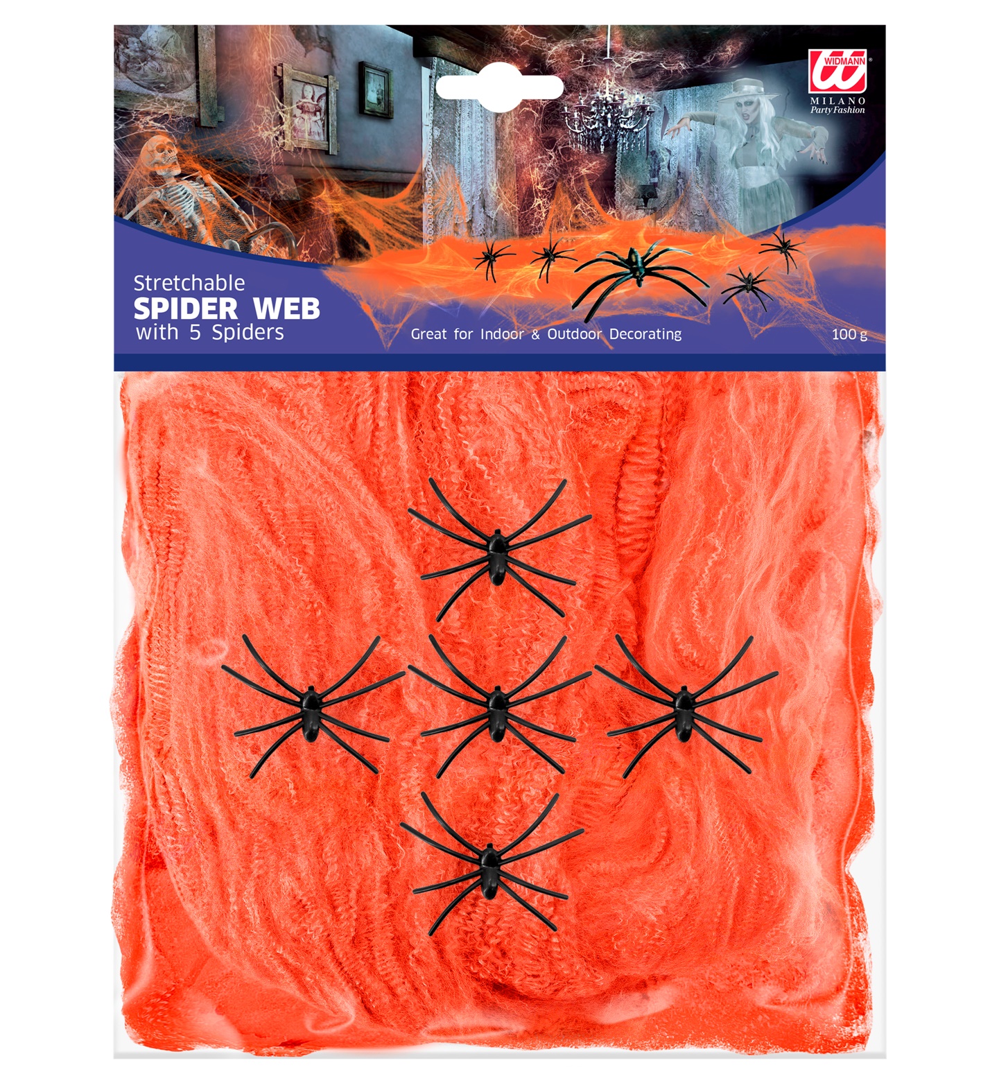 Ämblikuvõrk ämblikutega, oranž