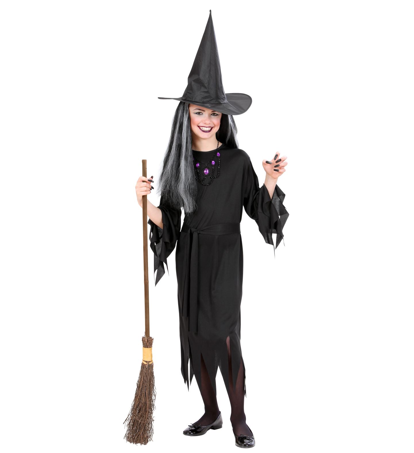 Witch costume, black, 128cm