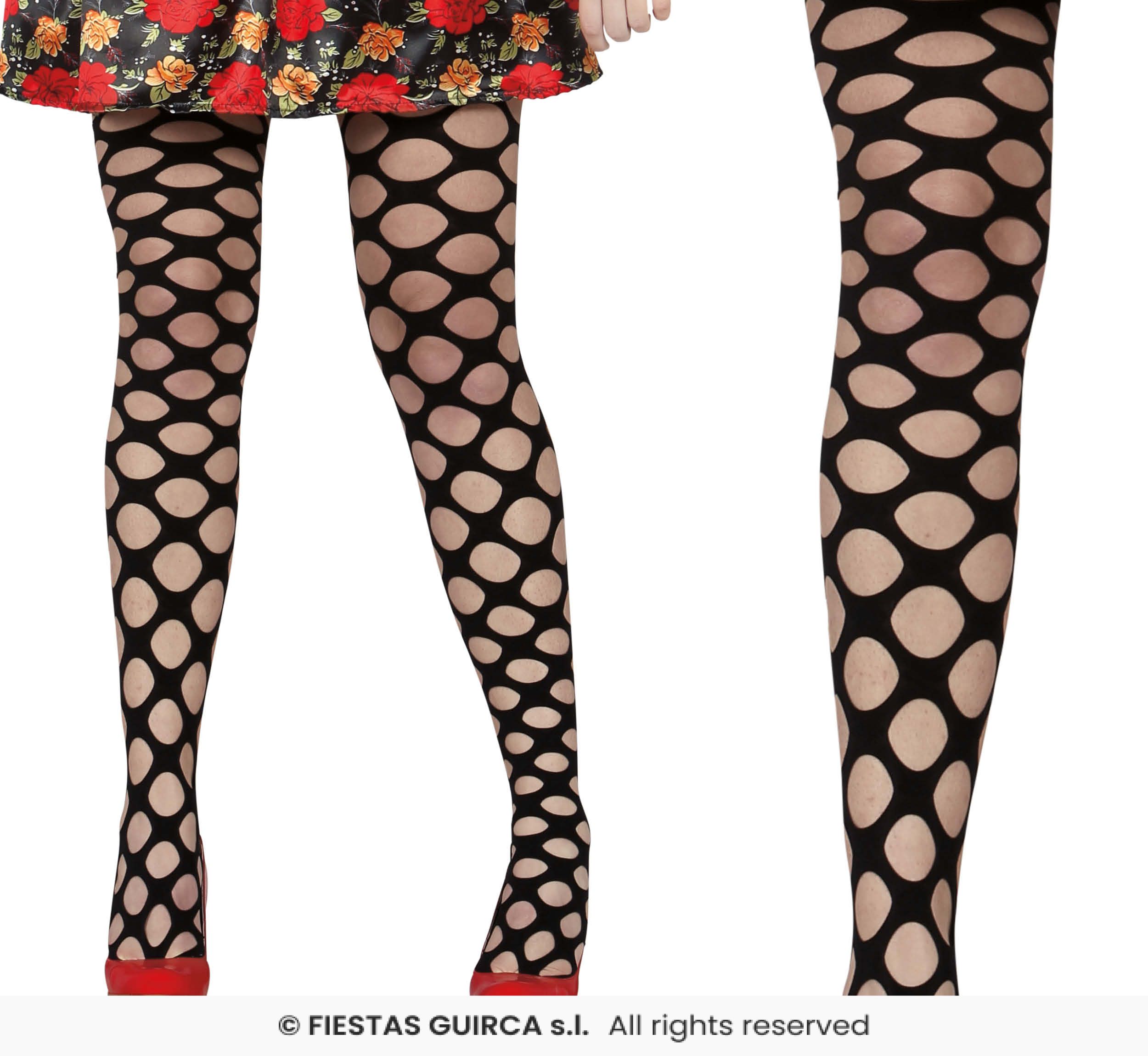 Tights with mesh pattern